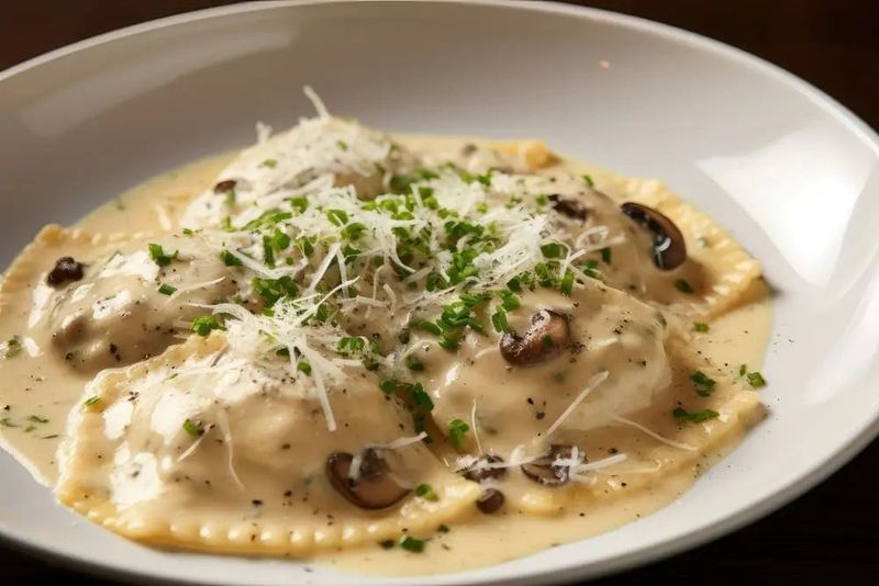 Four Cheese Ravioli with Truffle Oil