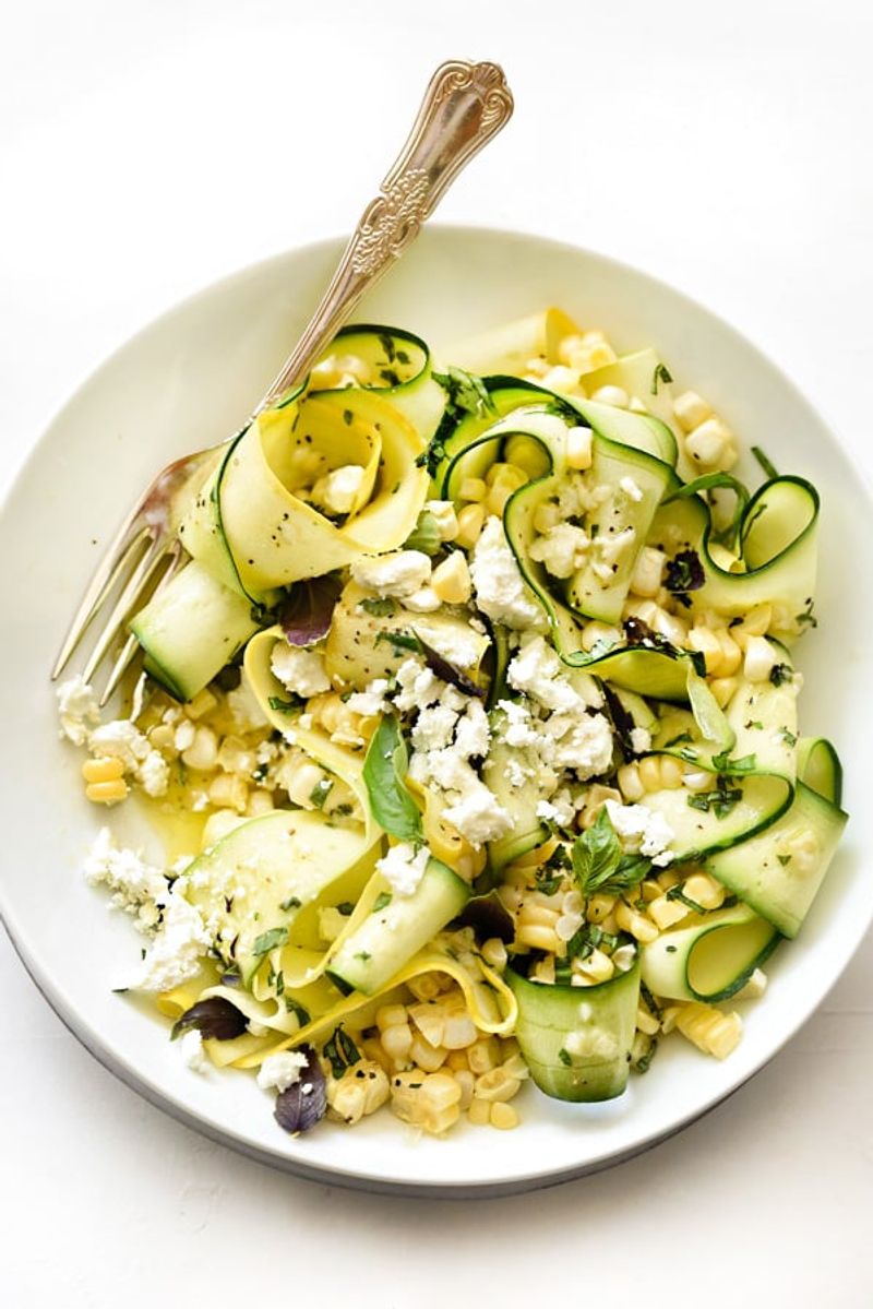 Courgette And Corn Salad With Lime Dressing