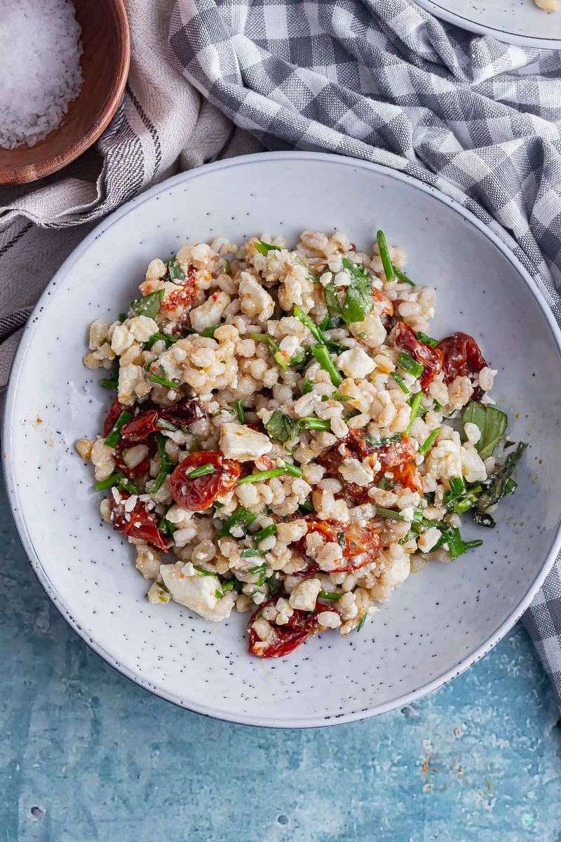 Barley Salad with Feta and Sun-Dried Tomatoes