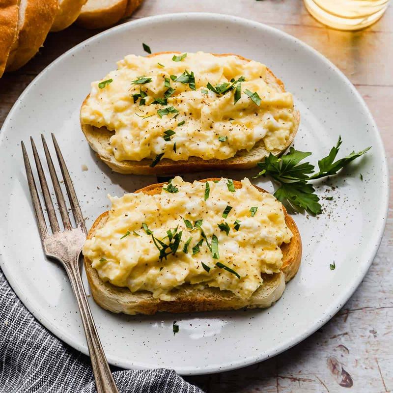 Scrambled Eggs on Toast