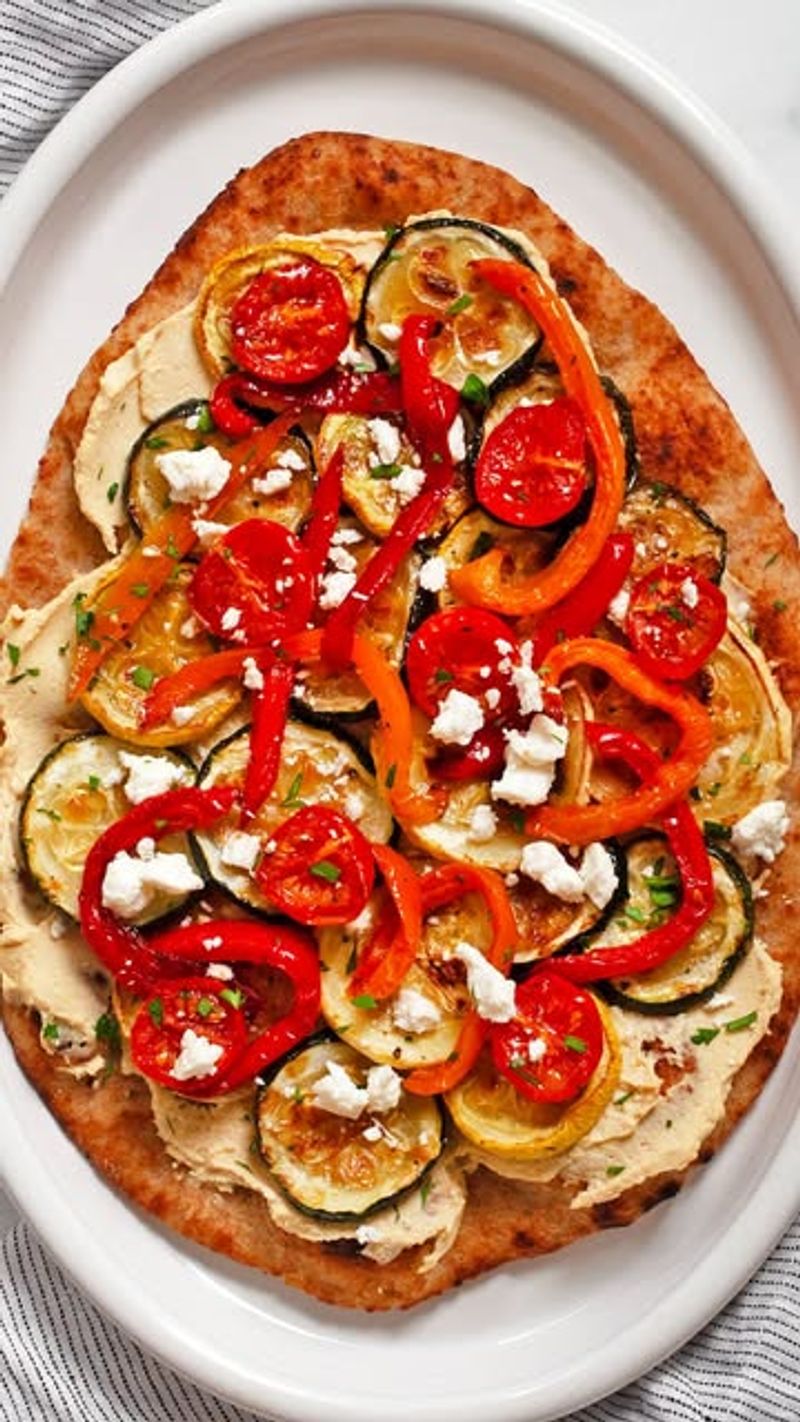 Hummus and Veggie Flatbread