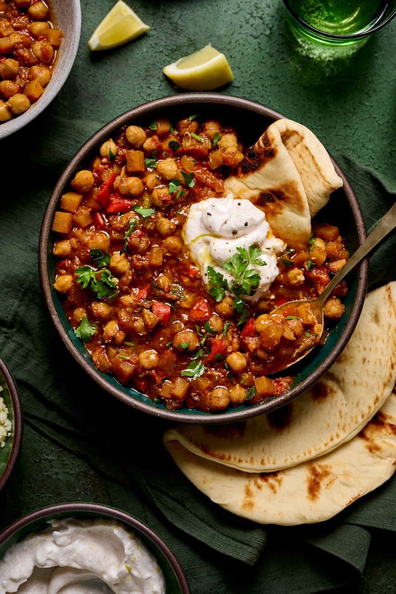 Vegetable and Chickpea Moroccan Tagine (Oven Version)