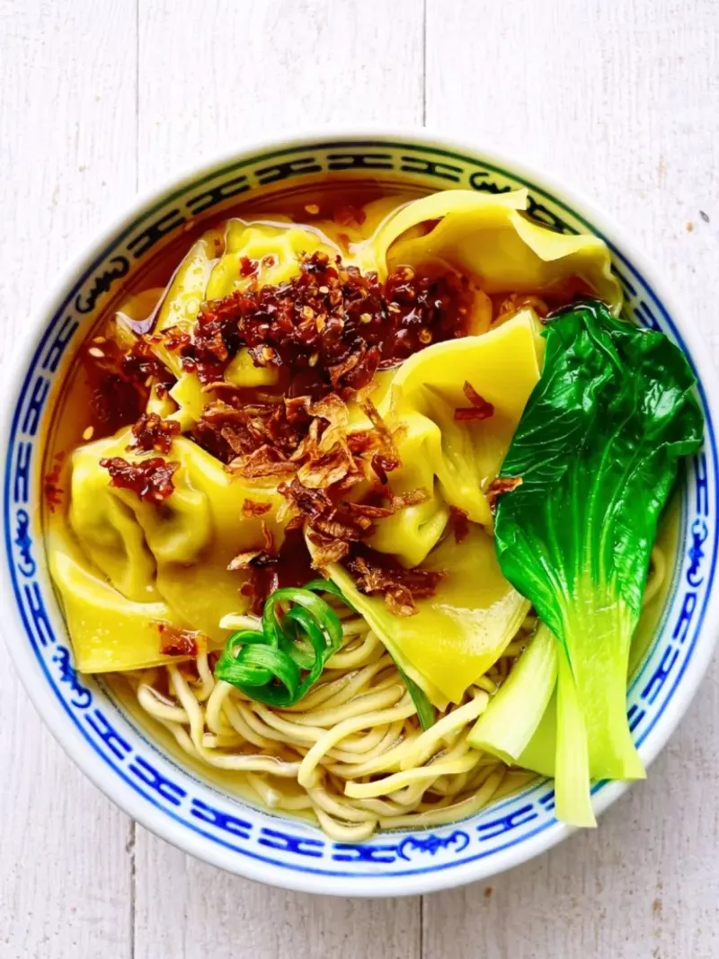 Wonton Soup With Bold Garnishes