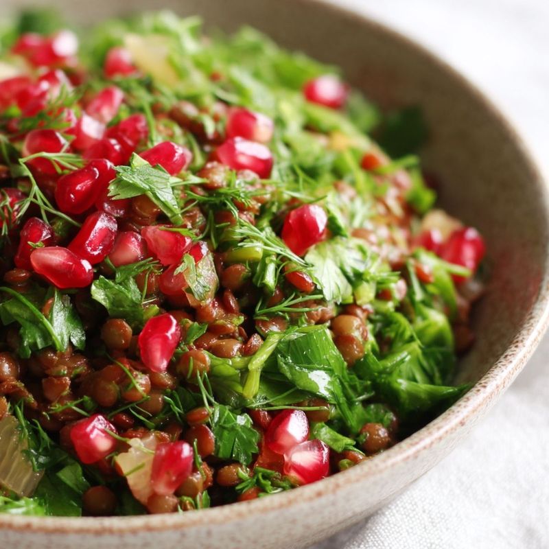 Lentil Tabbouleh with Pomegranate