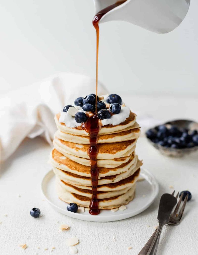 Ricotta Pancakes with Honey and Fresh Berries