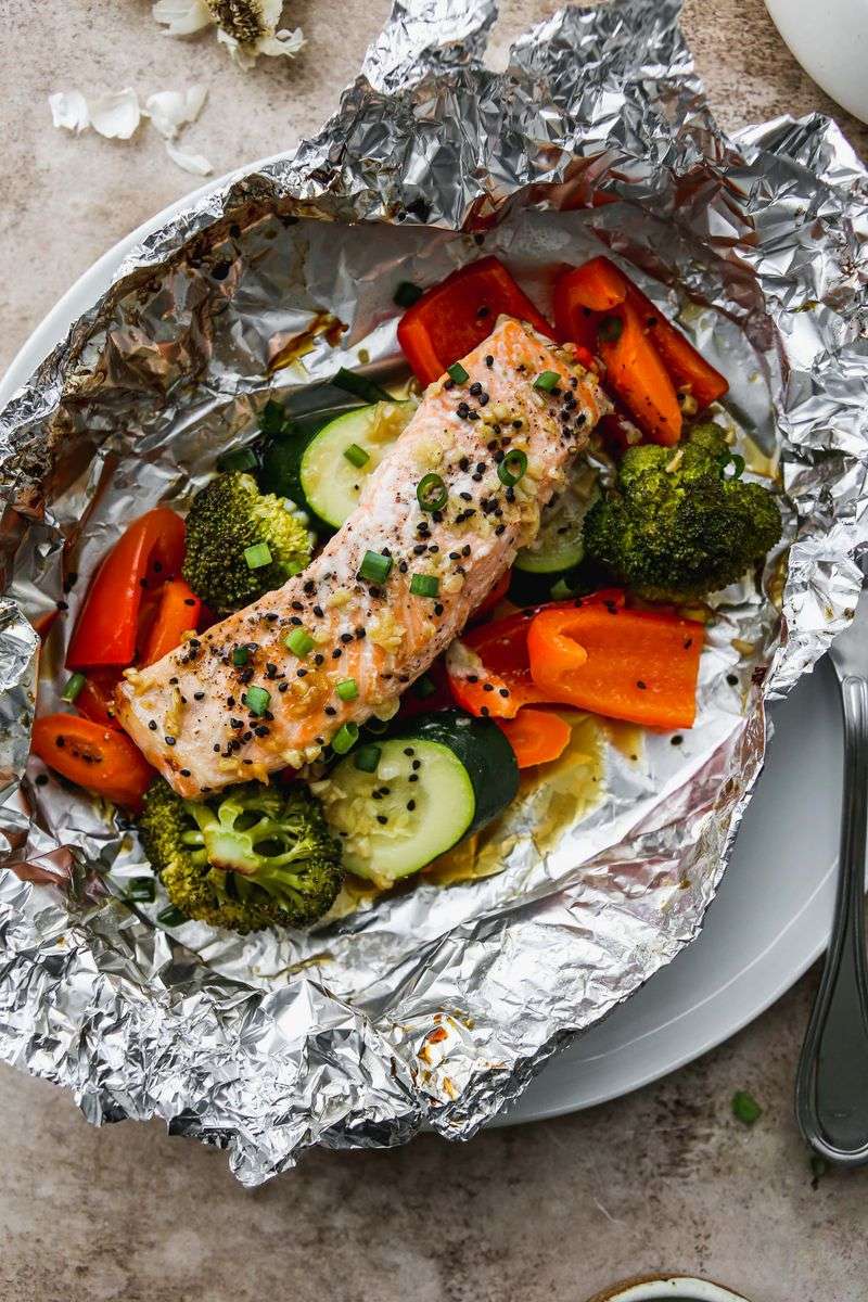 Honey Garlic Salmon Parcels