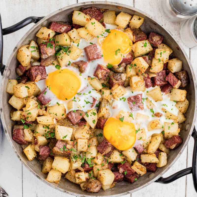 Corned Beef Hash With Fried Egg