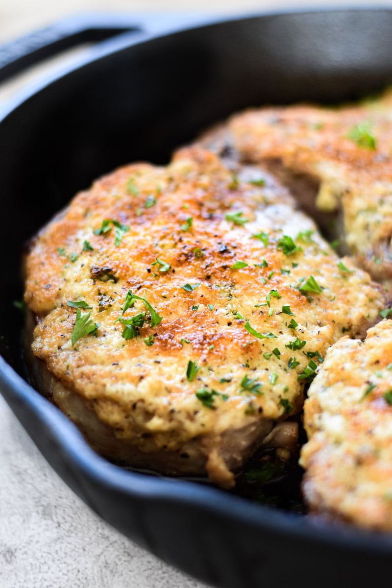 Baked Parmesan Crusted Pork Chops