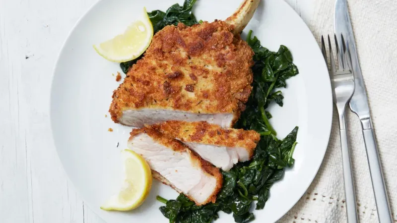 Pan-Fried Pork Chops With Golden Breadcrumb Crust