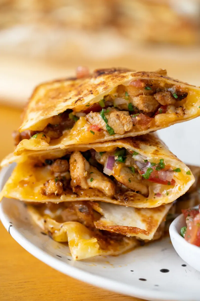 Quesadillas Stuffed With Leftover Meat and Cheese