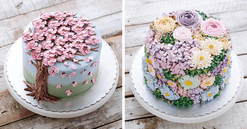 Floral Buttercream Pastries