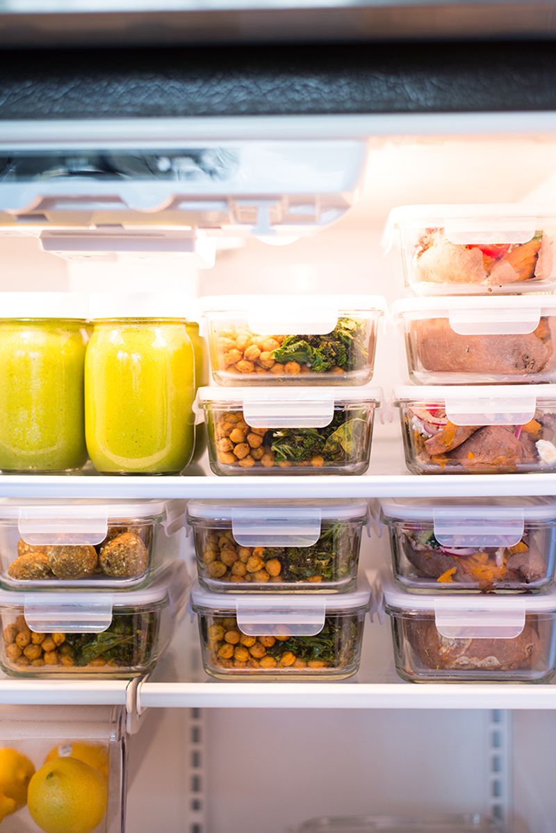 A Stack of Meal-Prepped Containers