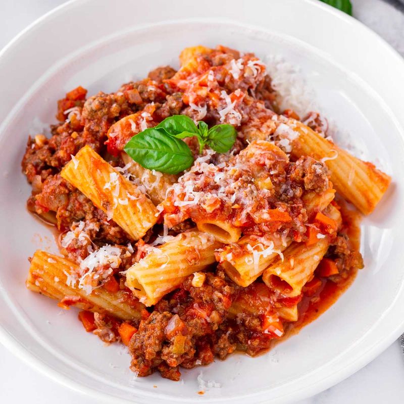 Rigatoni with Bolognese