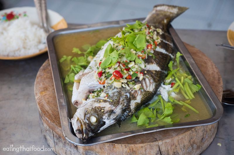 Thai Steamed Sea Bass with Lime and Chili