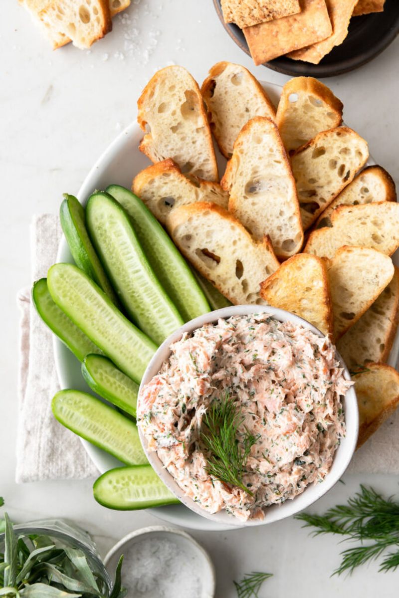 Smoked Trout Dip with Veggie Chips