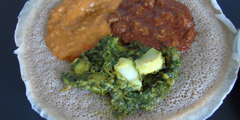 Ethiopian Injera with Lemon Lentils