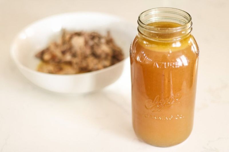 Bone Broth in a Glass Jar