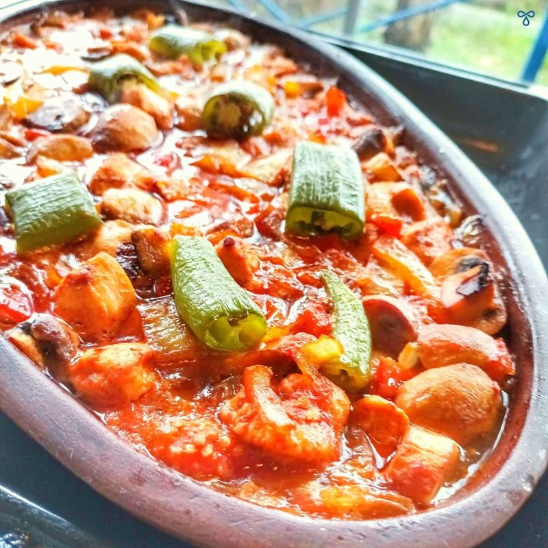 Chicken Guvec Slow-Cooked In Clay Pot