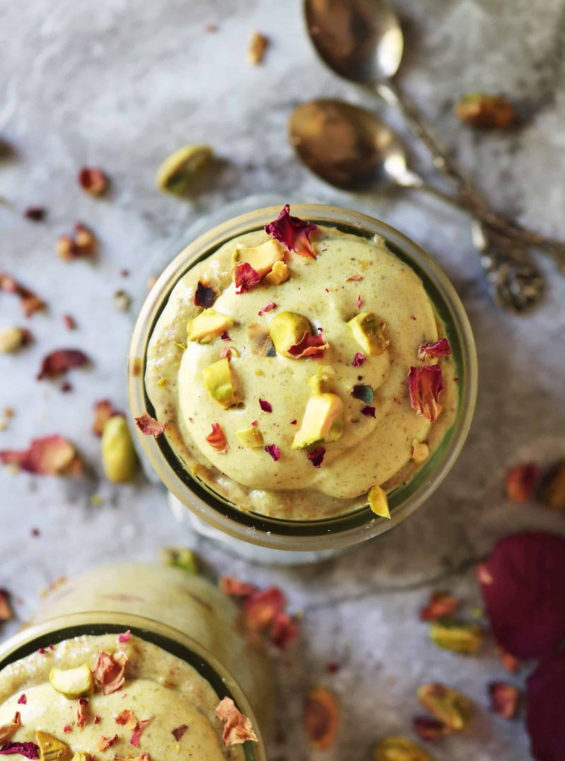 Pistachio Rosewater Pudding