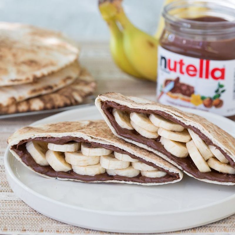 Nutella and Banana Dessert Pitta