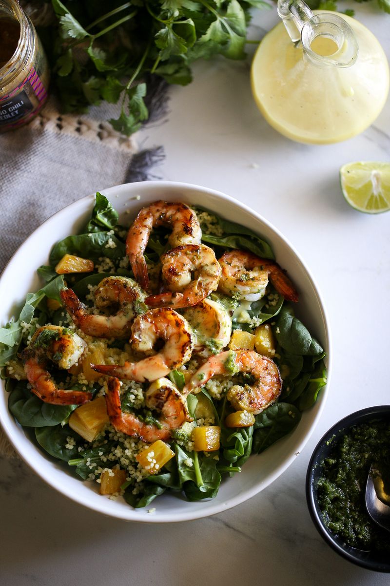 Lemon Herb Shrimp Couscous Bowl