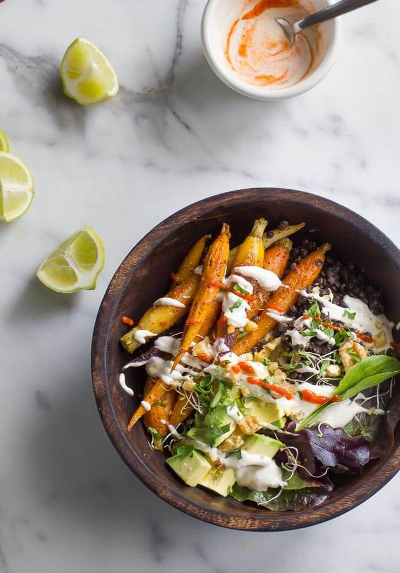 Carrot And Tahini Buddha Bowl