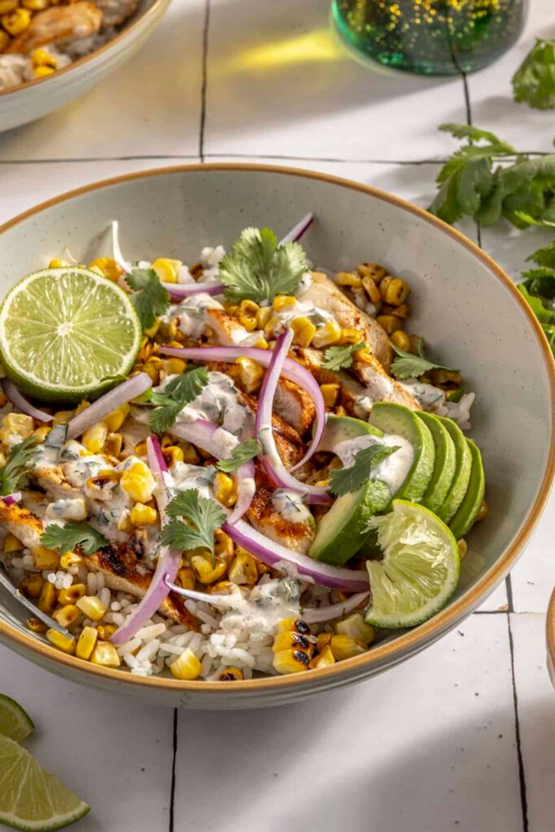 Grilled Corn and Chicken Street Salad