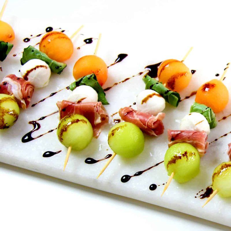 Melon and Prosciutto Skewers
