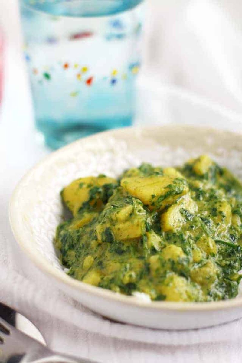 Spinach and Potato Curry (Aloo Palak)