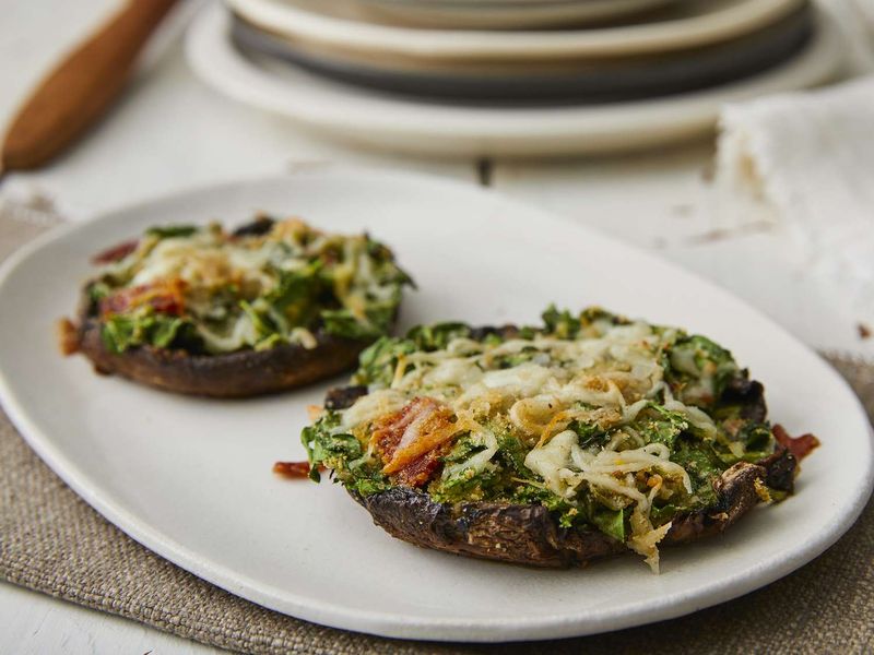 Spinach Stuffed Portobello Mushrooms