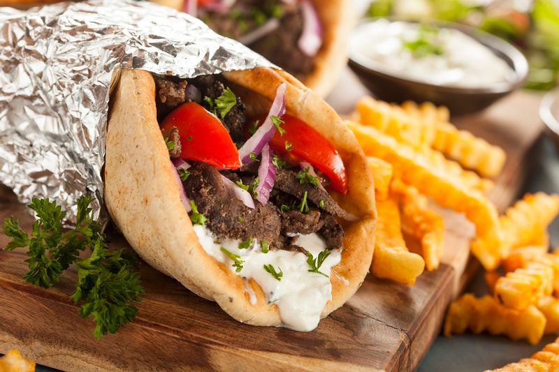 Beef Gyros Style Pitta