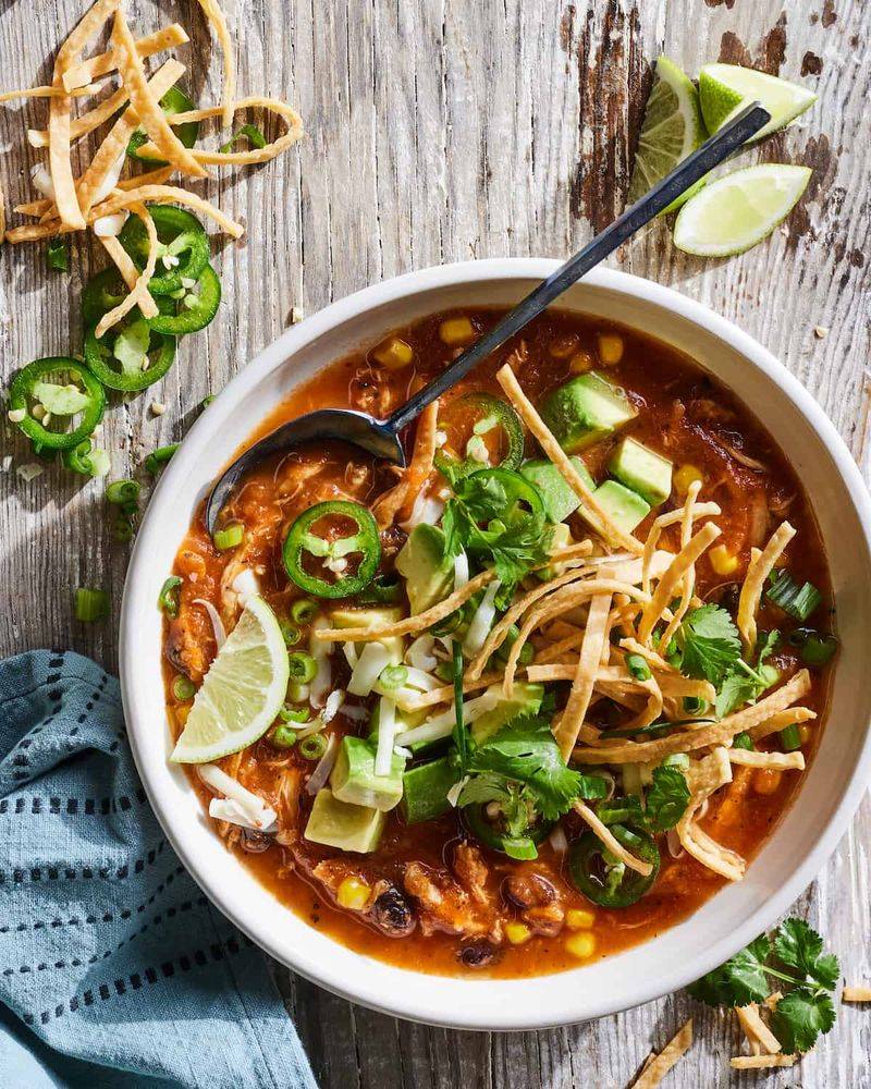 Chicken Tortilla Soup + Homemade Avocado Crema