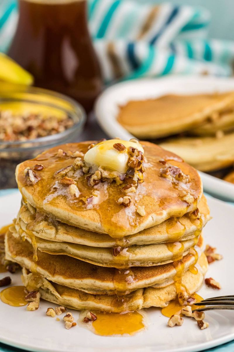 Banana Pancakes With Toasted Pecans