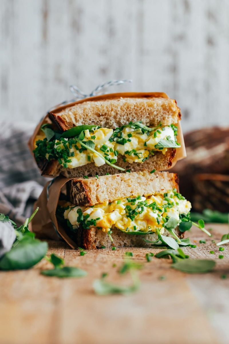 Egg Salad Sandwich With Dijon and Herbs