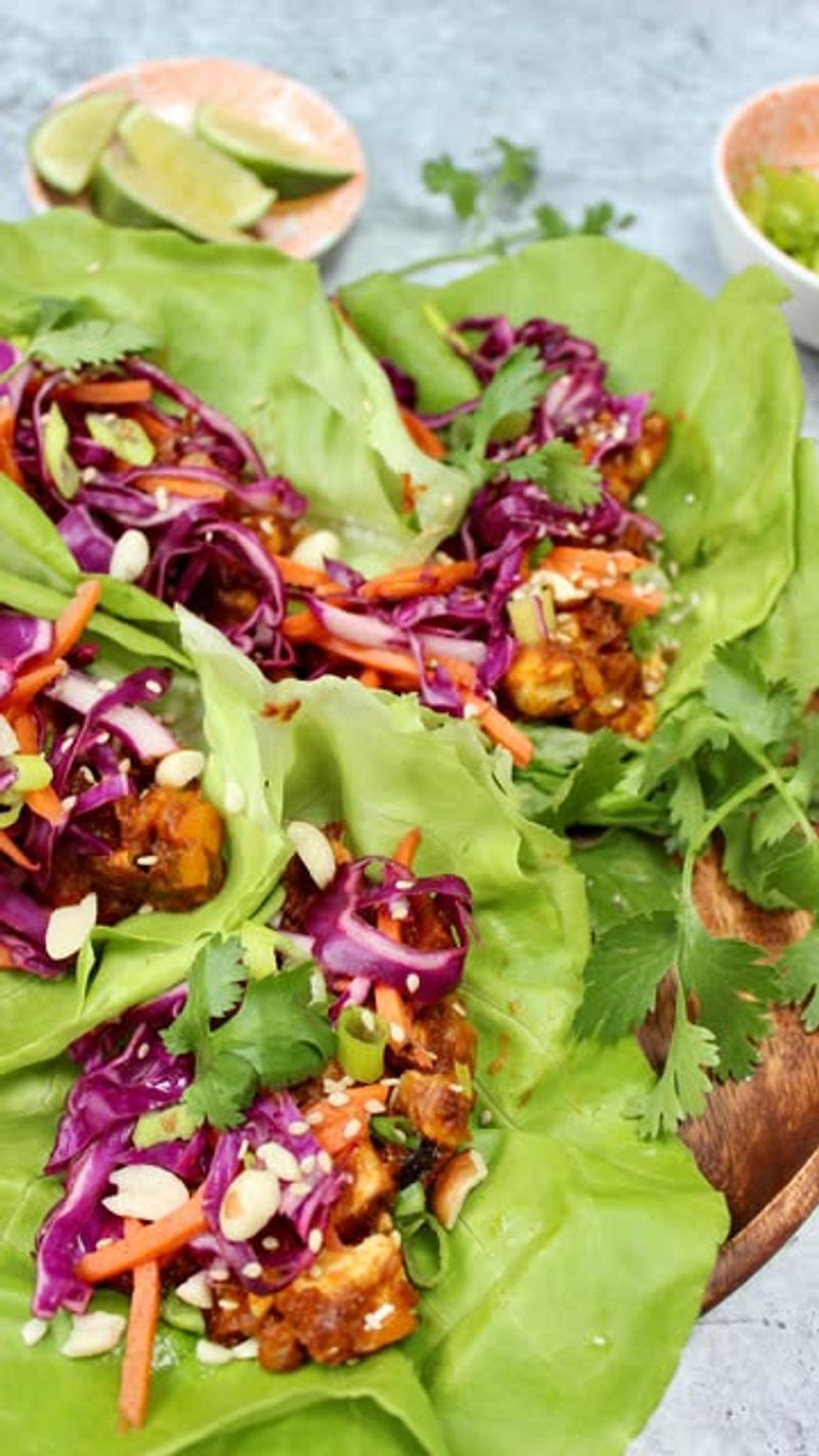 Tofu and Edamame Asian Wrap