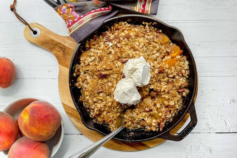 Peach and Ginger Crumble
