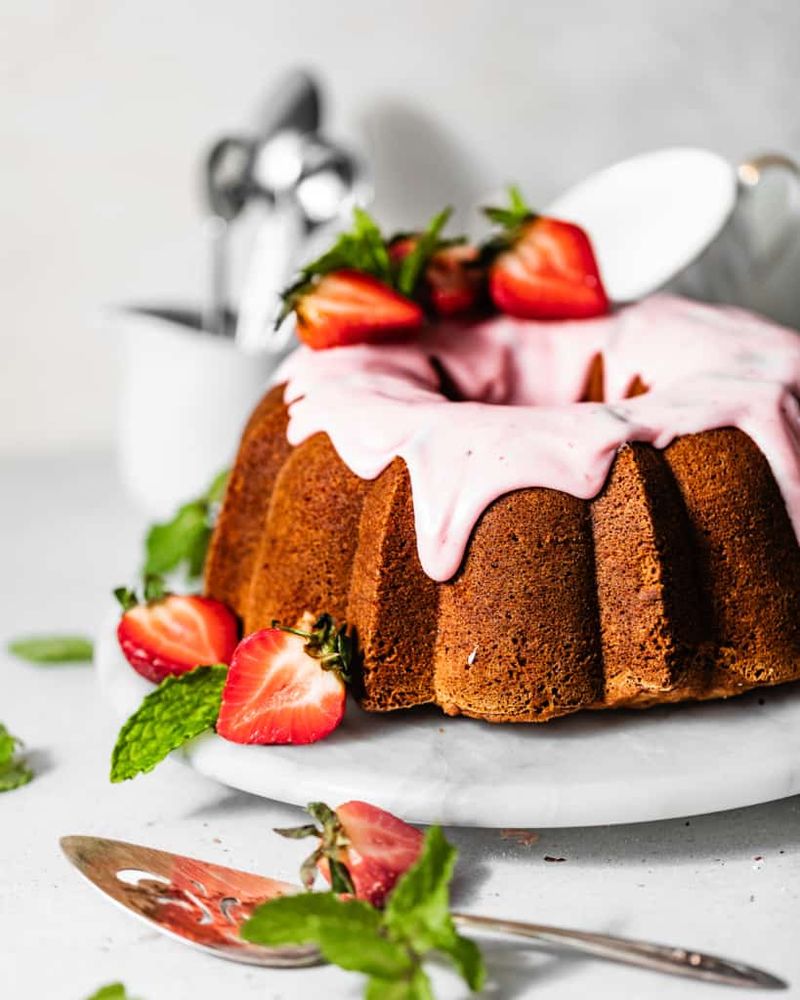 Strawberry Bundt Cake with Glaze