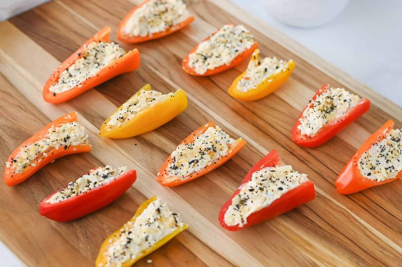 Egg Salad Stuffed in Mini Peppers