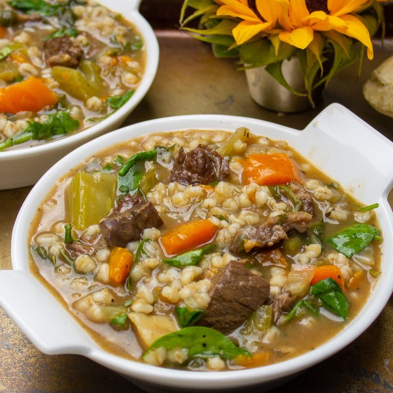 Barley Soup With Beef and Root Vegetables