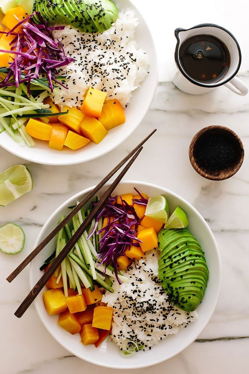 Mango Avocado Rice Bowl