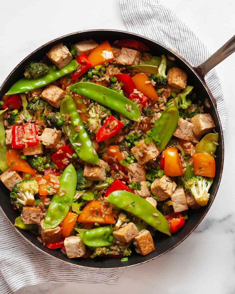 Pepper Stir-Fry With Tofu and Soy Sauce