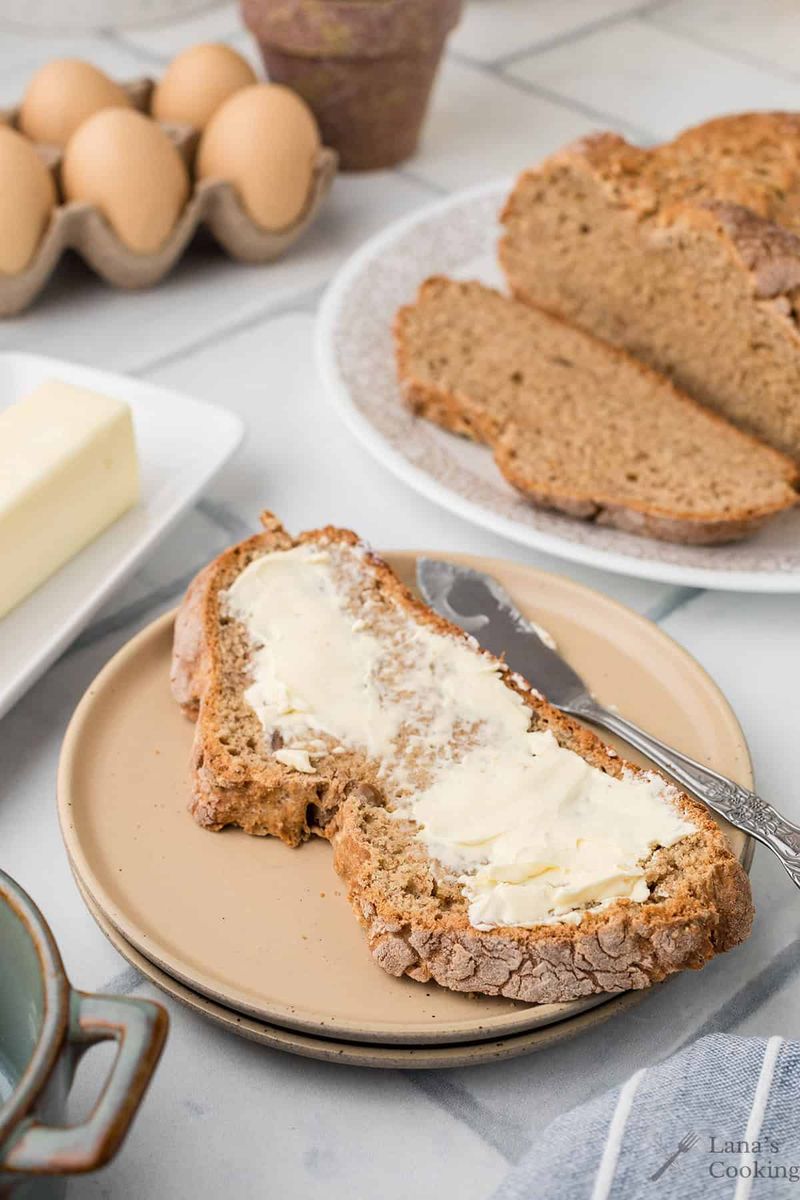 Brown Soda Bread with Butter and Cheddar