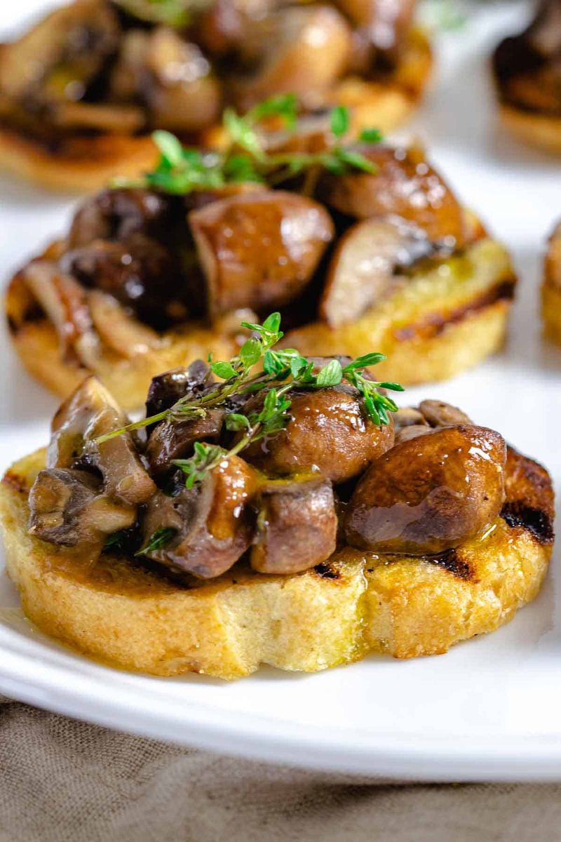 Mushroom and Walnut Bruschetta