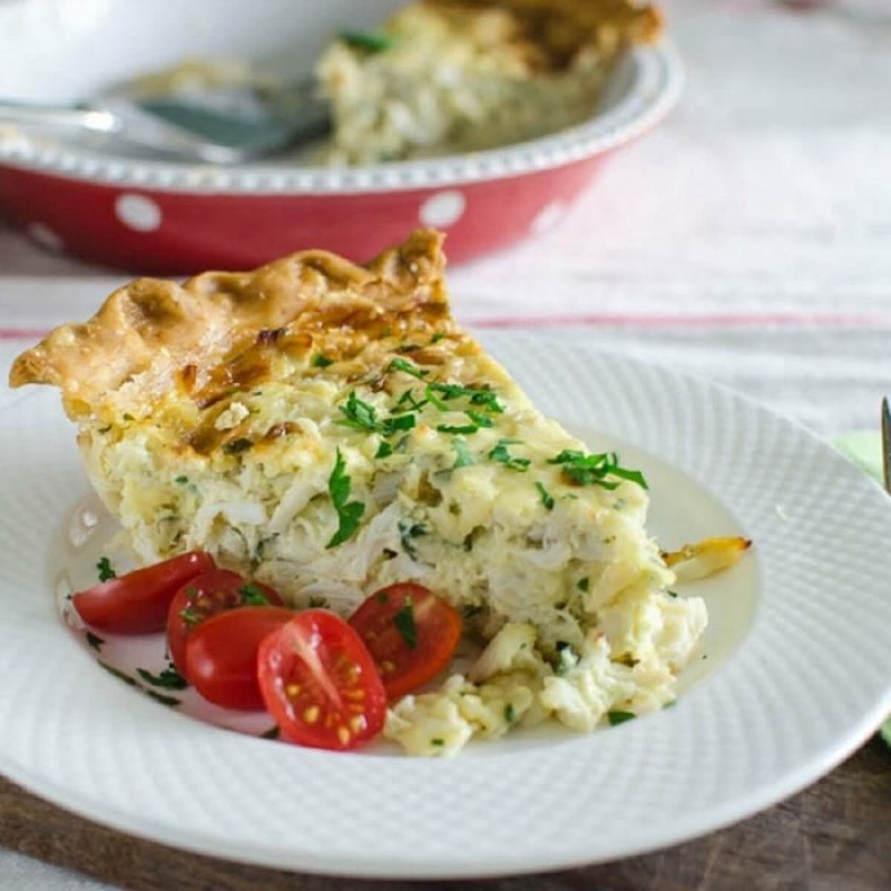 Crab and Chive Quiche