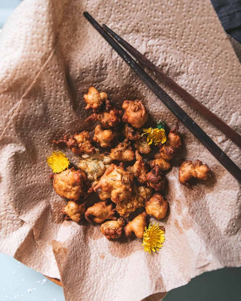 Garlic Butter Nuggets with Roasted Dandelion Tea