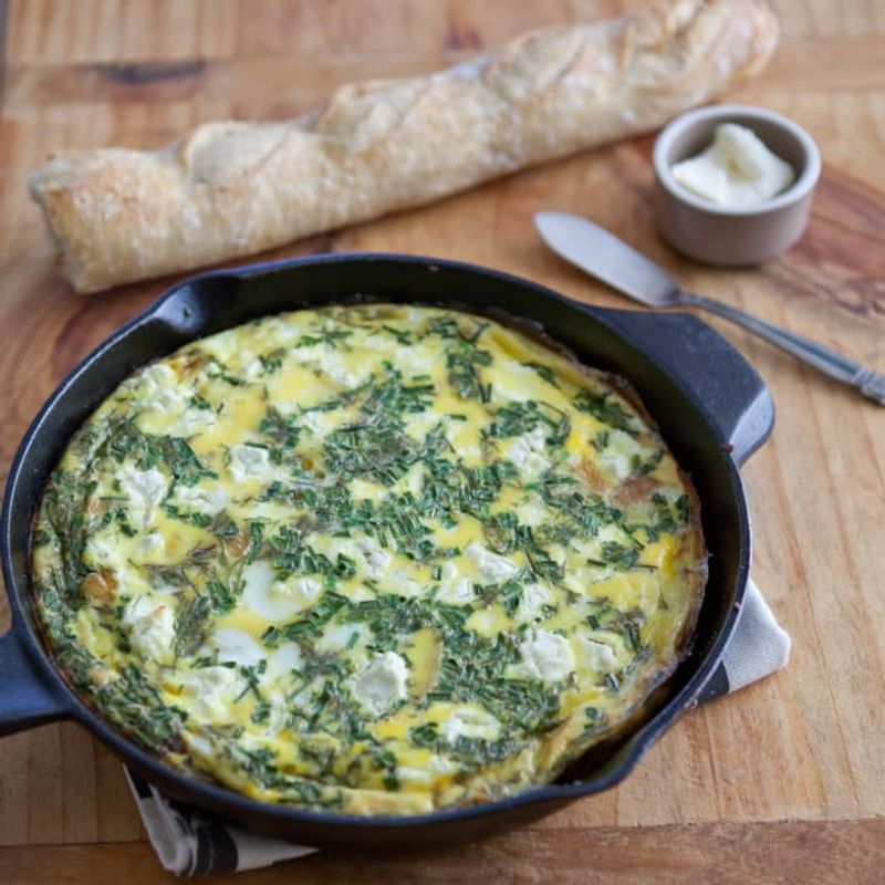 Herb Frittata with Chives, Tarragon, and Dill