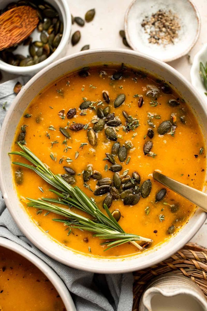 Roasted Butternut Squash Soup With Toasted Pepitas