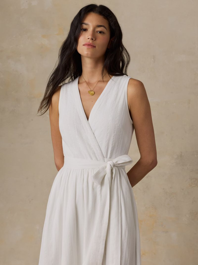 Gauze Cotton Wrap Dress