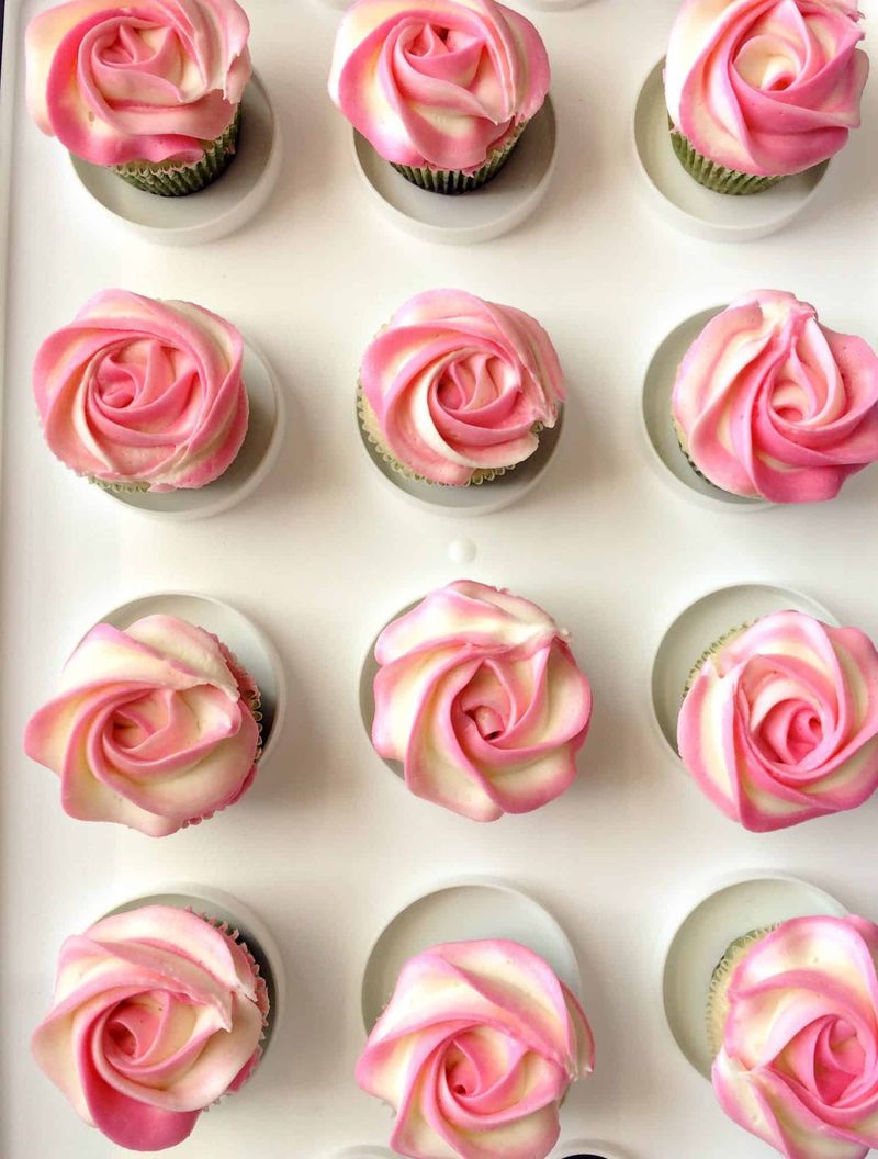 The Frosting Rosette on a Cupcake