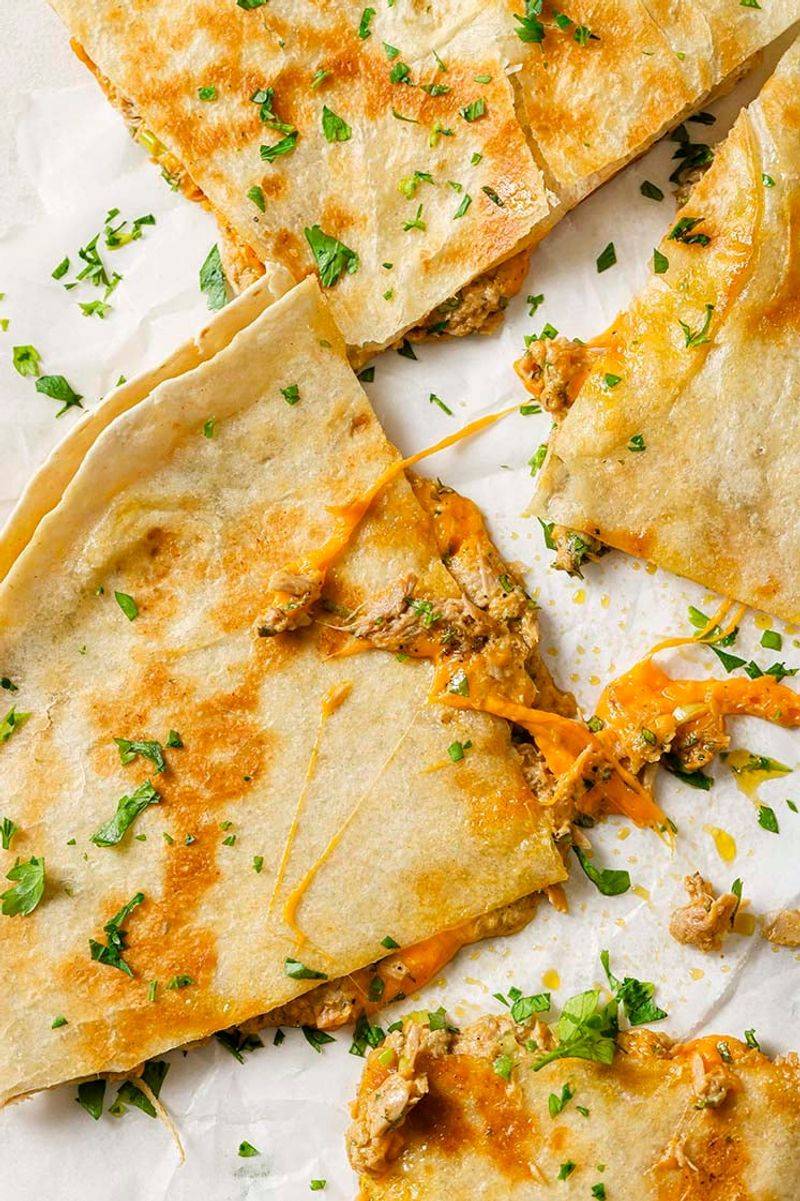 Tuna Melt Quesadilla with Pepper Jack Cheese